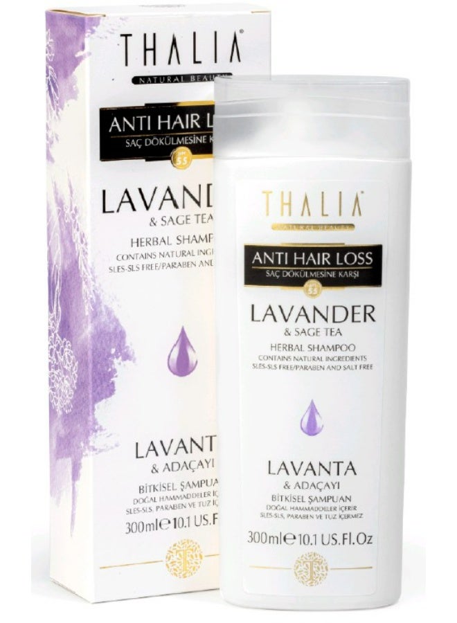 THALIA Lavender & Sage Tea Anti Hair Loss Shampoo for Weak & Thinning Hair 300ml